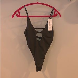 Hunter Green Strappy Body Suit